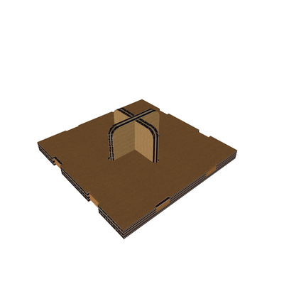 Wellåda stansad wellförpackning 185 mm x 185 mm brun 5 mm