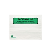 Packsedelskuvert av papper