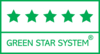 En produkt med 5 stjärnor i “Green Star System” betyder att den är tillverkad av minst 50% återvunnen fiber, och den är tillverkad av ett ISO 14001  certifierat bruk samt uppfyller Svanen eller Eu Ecolabel kriterierna. Klicka på logon för att lära dig mer.