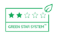 En 2-stjärnig "Green Star System Packaging"-klassad produkt betyder att den är gjord av totalt 50-99 % återvunnet (PIR+PCR) eller förnybart material, är REACH-kompatibelt, men inte tekniskt återvinningsbart.