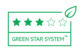 En 3-stjärnig "Green Star System Packaging"-klassad produkt betyder att den kan vara tillverkad av totalt upp till 49 % återvunnet (PIR+PCR) eller förnybart material, är tekniskt återvinningsbart och REACH-kompatibelt.